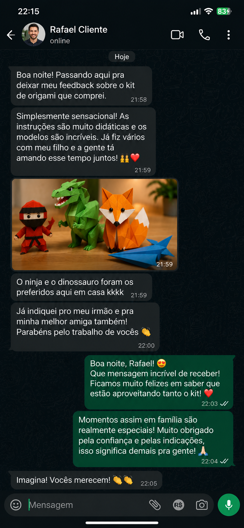 Depoimento Cliente 1
